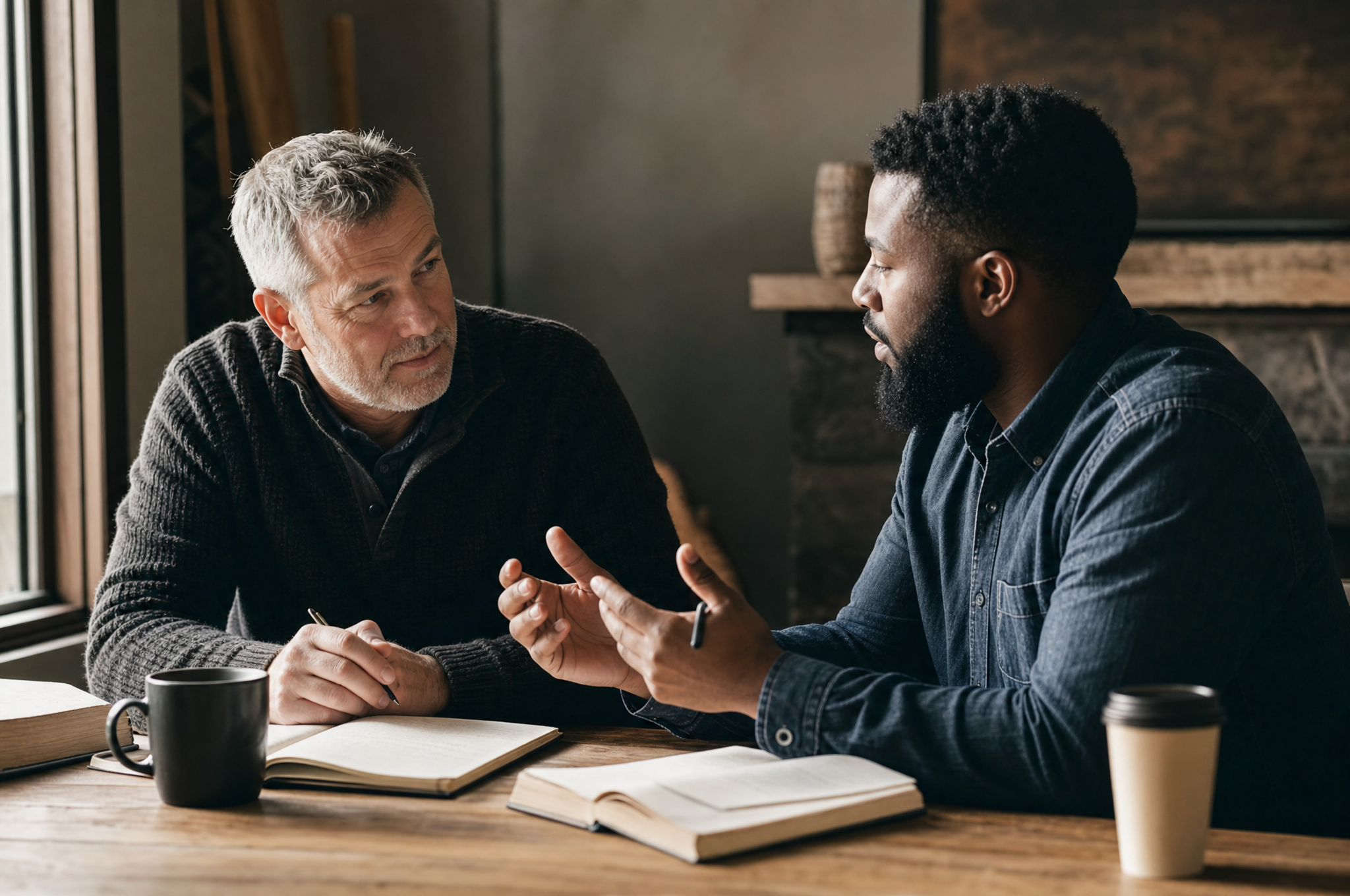 Two church leaders in conversation